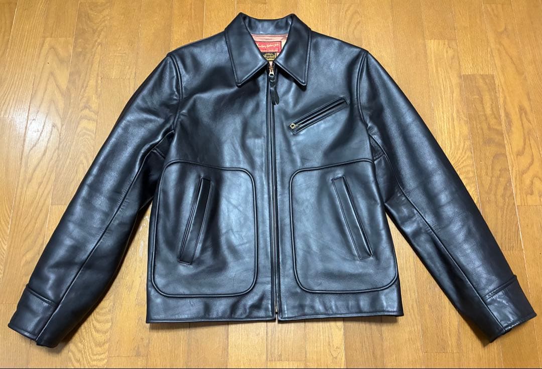 インディアンモーターサイクルライダース馬革ブラック40