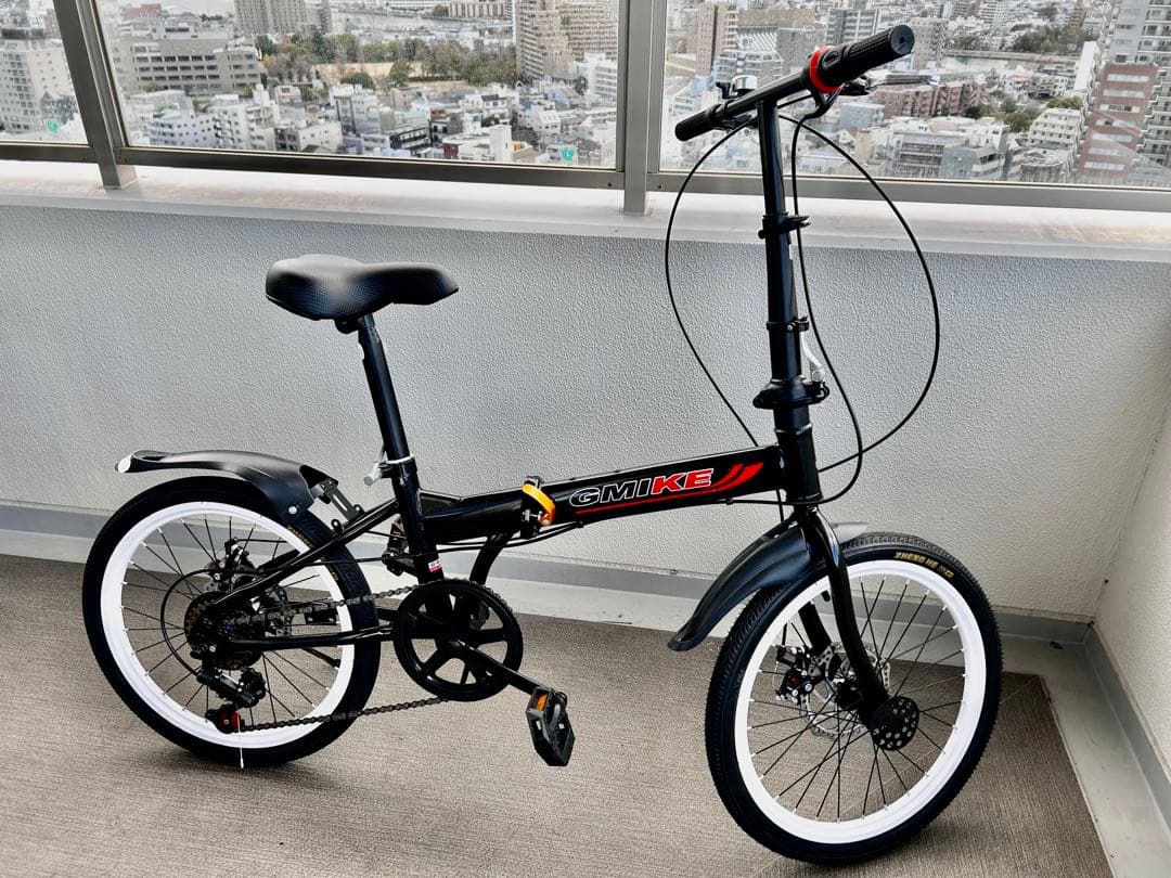 新品　20インチ折りたたみ自転車 ディスクブレーキ　6変速