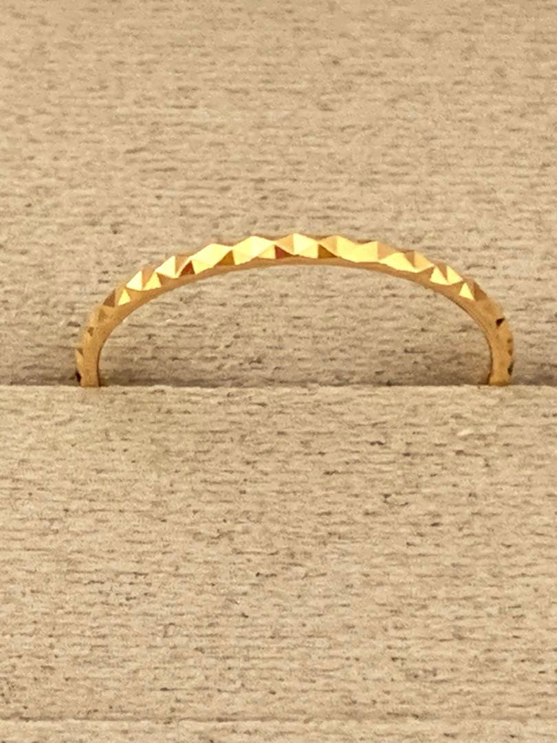 ✨キラッ✨eteクレールK18YG スタッズカットリング#5 定価41,800円