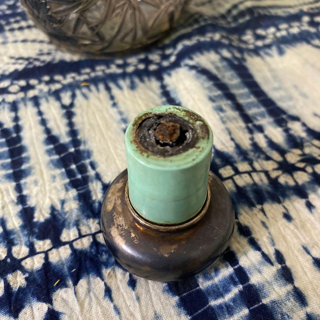 純銀　三越　デキャンタ　ガラス