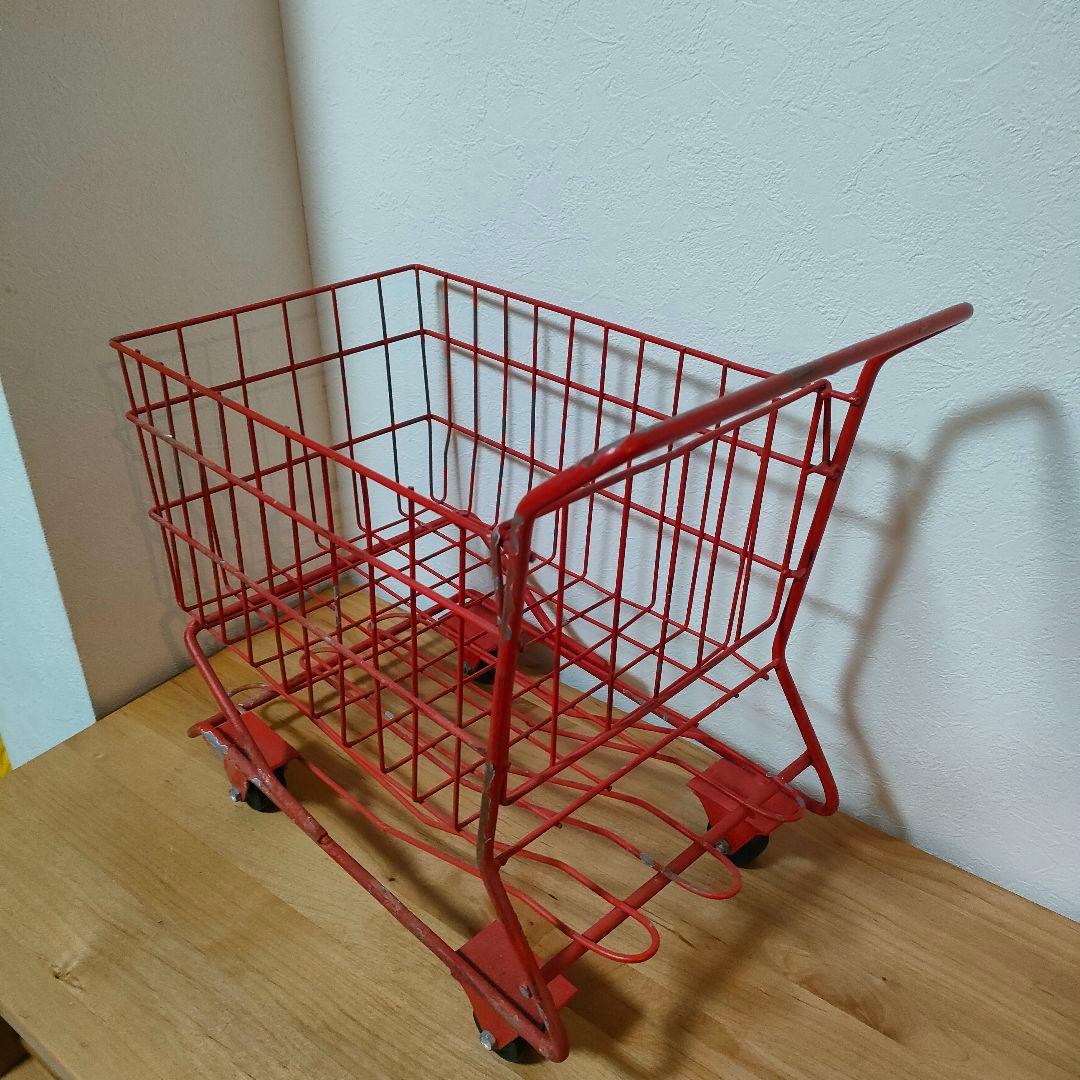 赤い 鉄製　アンティーク キャリーワゴン