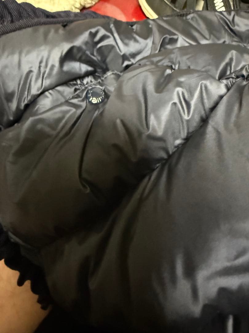 MONCLER フリル付き　ダウンジャケット　ネイビー　訳あり