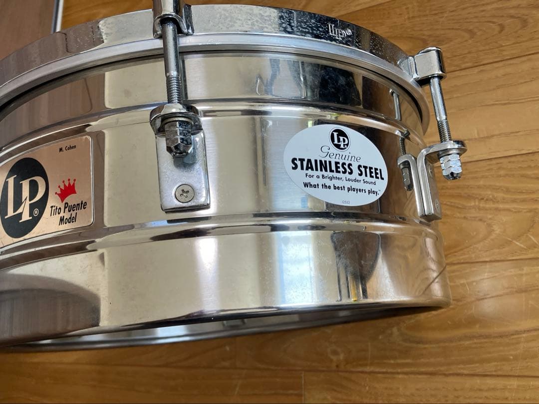 ティンバレス　ティトプエンテモデル　ステンレススチール　14インチ