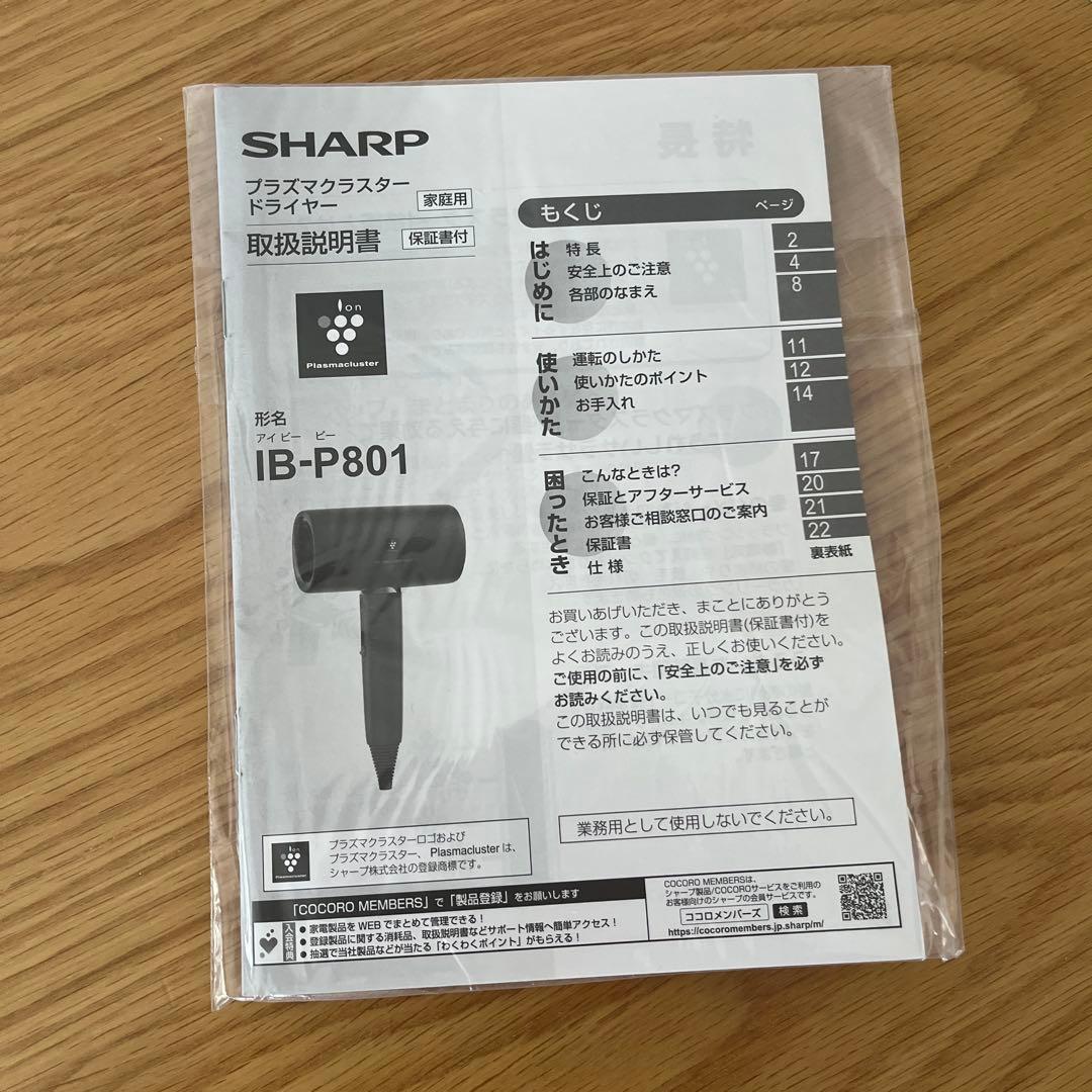 IB-P801-B ブラック ヘアドライヤー