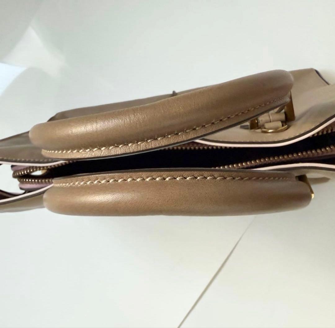 TOD'Sトッズ Dキューブバッグ ピンク ベージュ ハンドバッグ