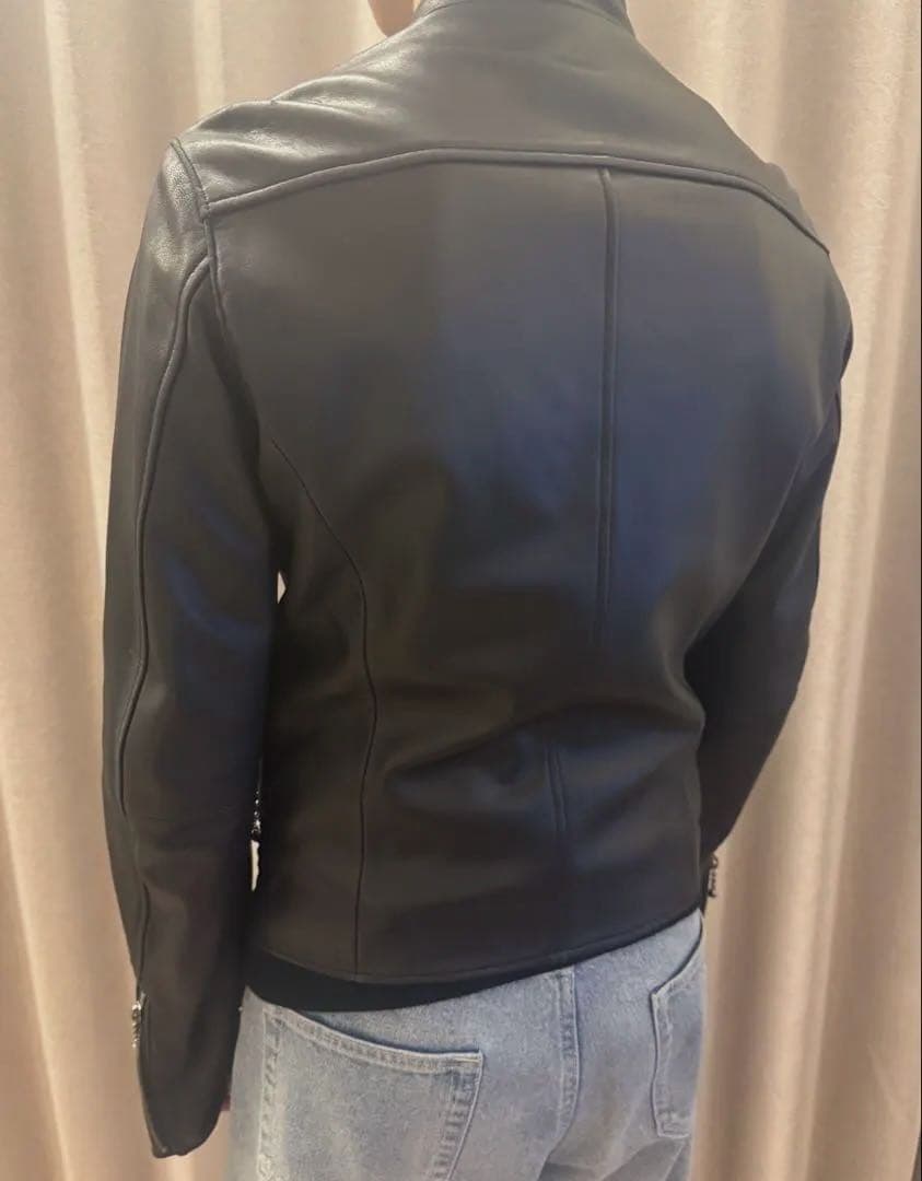 MIHARA YASUHIRO 黒 レザーシングルライダースジャケット