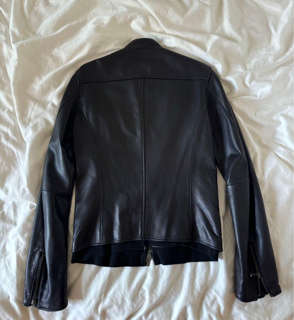 MIHARA YASUHIRO 黒 レザーシングルライダースジャケット