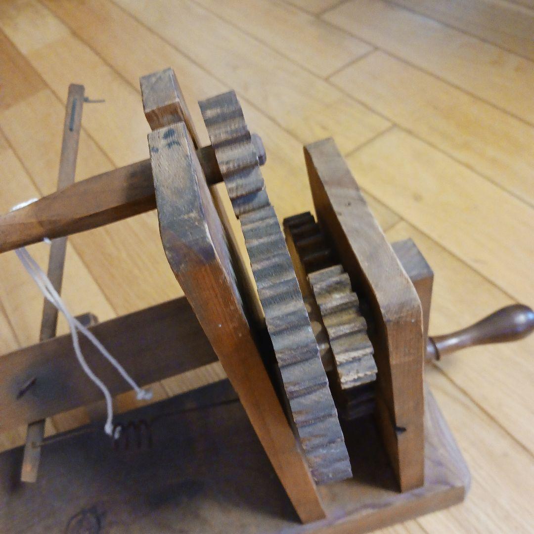 織の道具　用具　座繰り機　糸巻き機　木製　骨董品　古民具 アンティーク