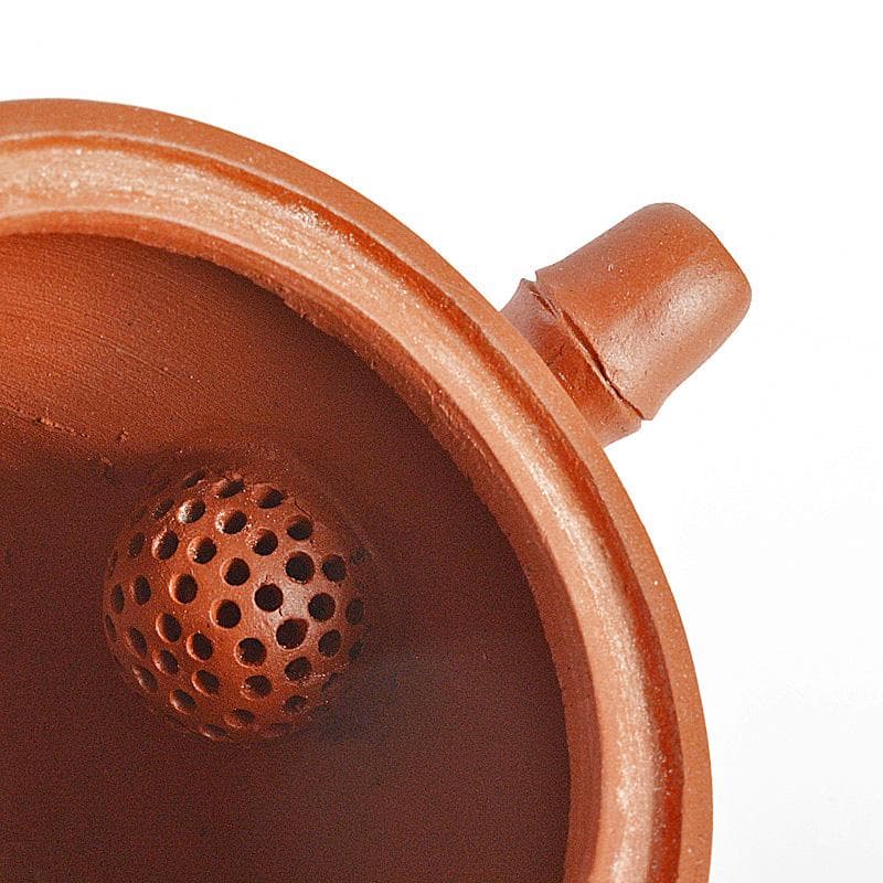 中国　紫砂　朱泥　竹文　急須　茶壷　在銘　N　R6382