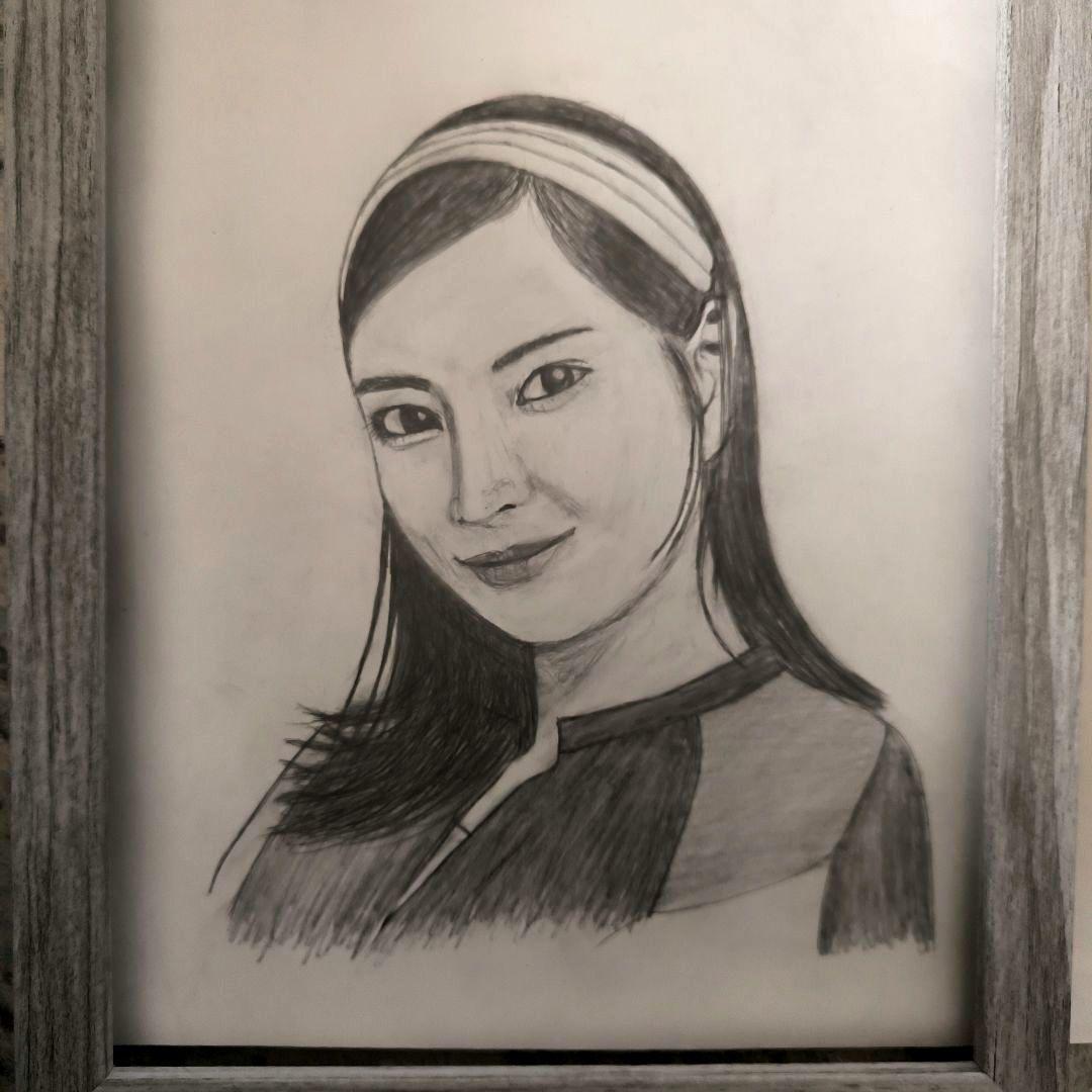 広瀬すずさんの鉛筆画