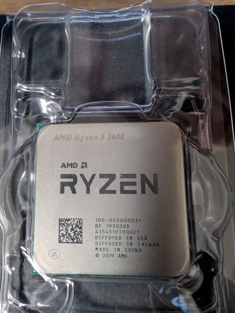 AMD Ryzen5 3600 純正クーラー付き