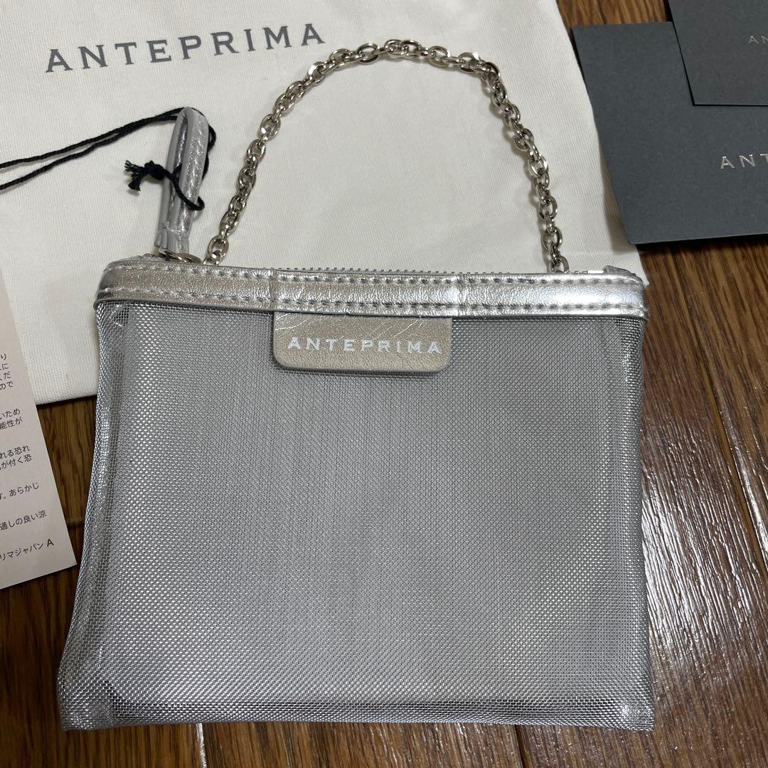 ANTEPRIMA シルバー メッシュ インナーバッグ スモール ポーチ