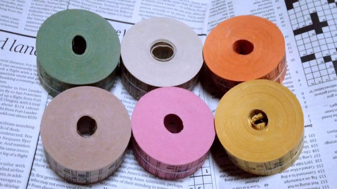 【514】ヴィンテージイギリスバスチケットロール中古6巻セット◆ロールチケット