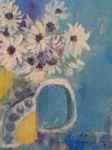 【真作】絵画　山本亜稀　油彩4号　マルガリータ（バルセロナ）　箱入　X151