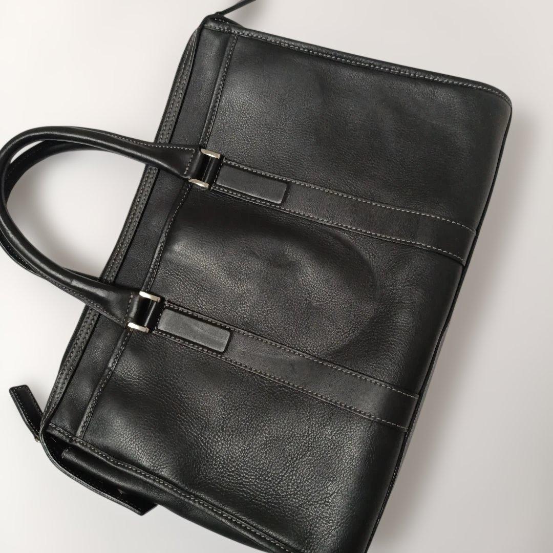 土屋鞄 プロータ 本革レザー ビジネスバッグ ブラック 美品