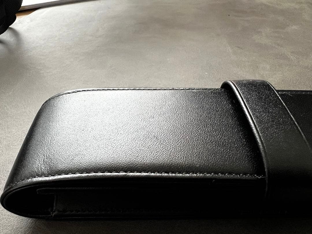 モンブラン ペンケース マイスターシュテュック 2本差しブラック レザー