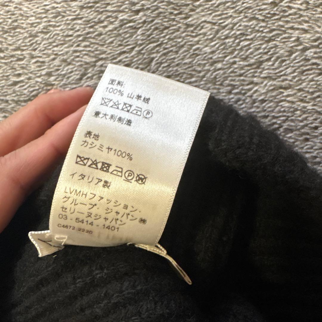 ブラック リブ編み ビーニー 帽子