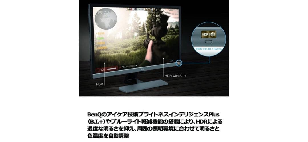 【BenQ EL2870U】27.9型 4K ゲーミングモニター