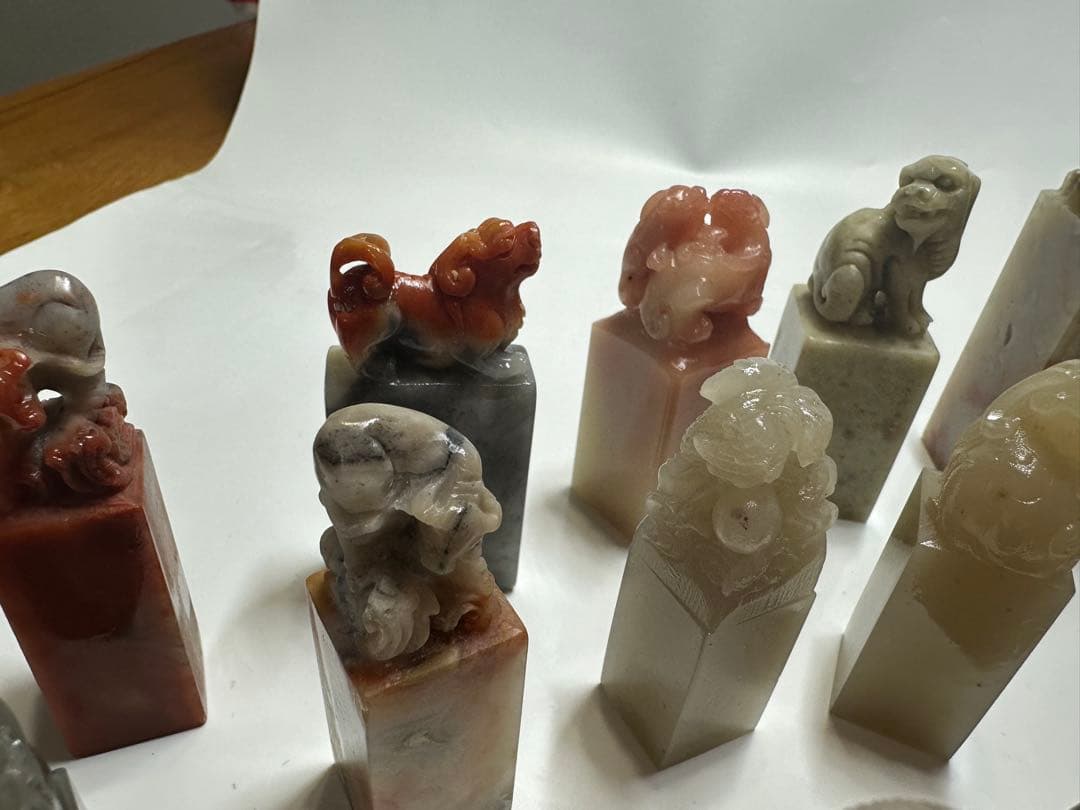 年末感謝祭　篆刻　印材　印石　まとめ　書道　落款　遊印　45点