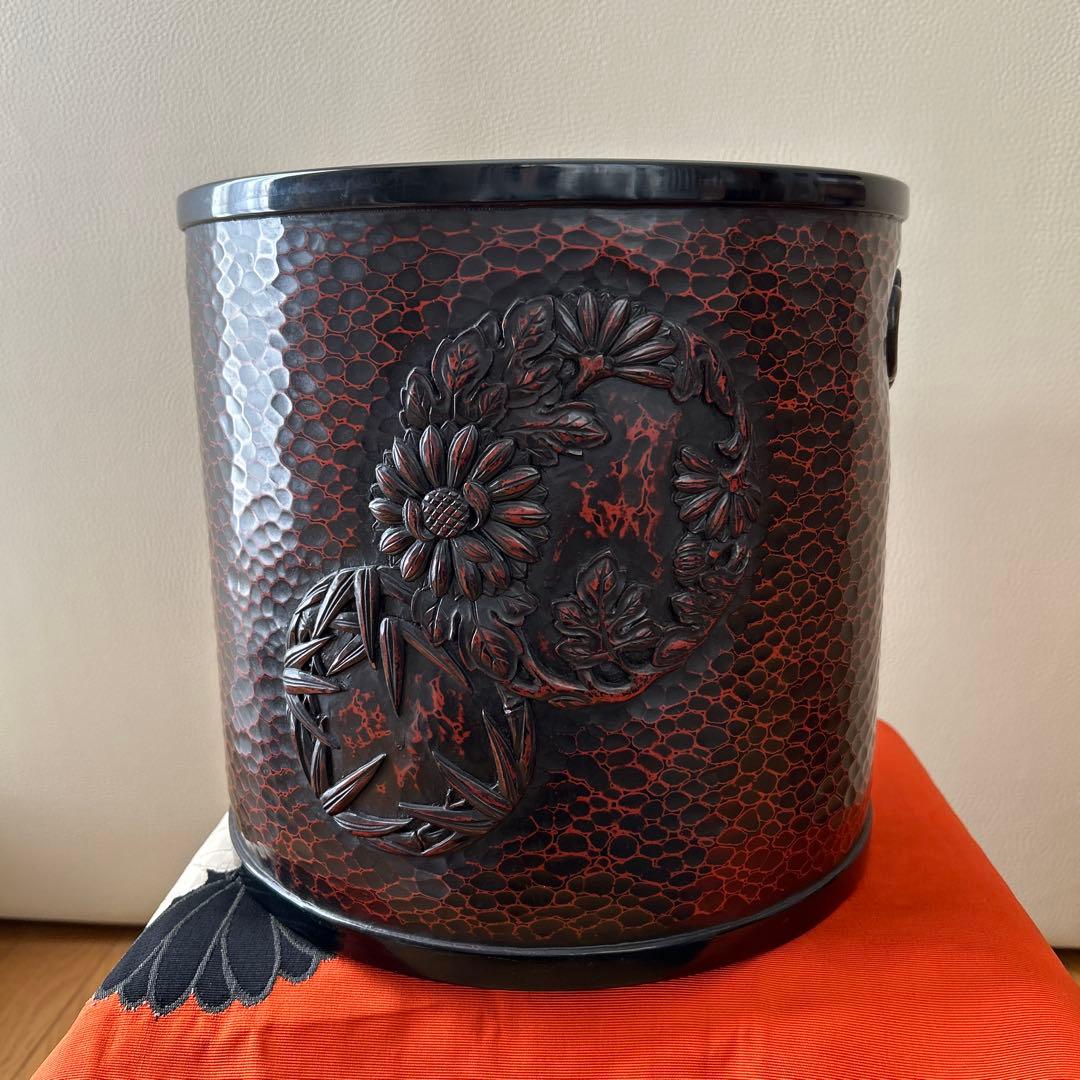 美品　アンティーク火鉢　鎌倉彫　大正時代~昭和初期