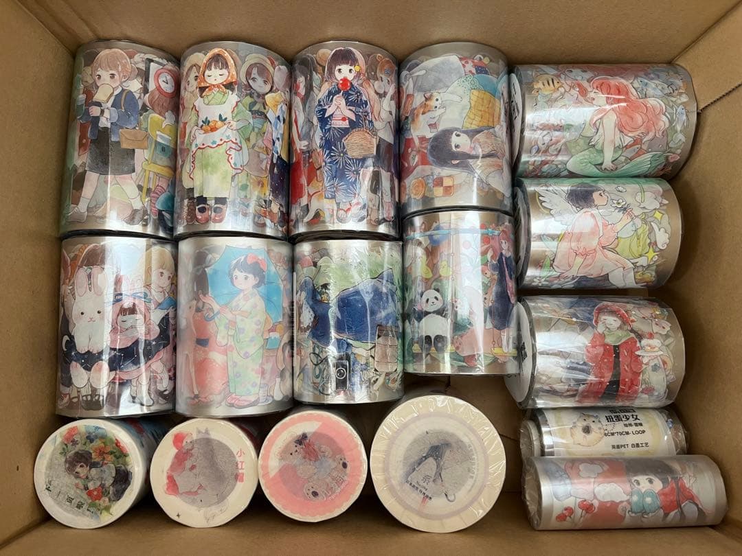 【値下げ待ちご遠慮】苜暖さん⑤ 海外マステ 新品 まとめ売り 女の子 人物