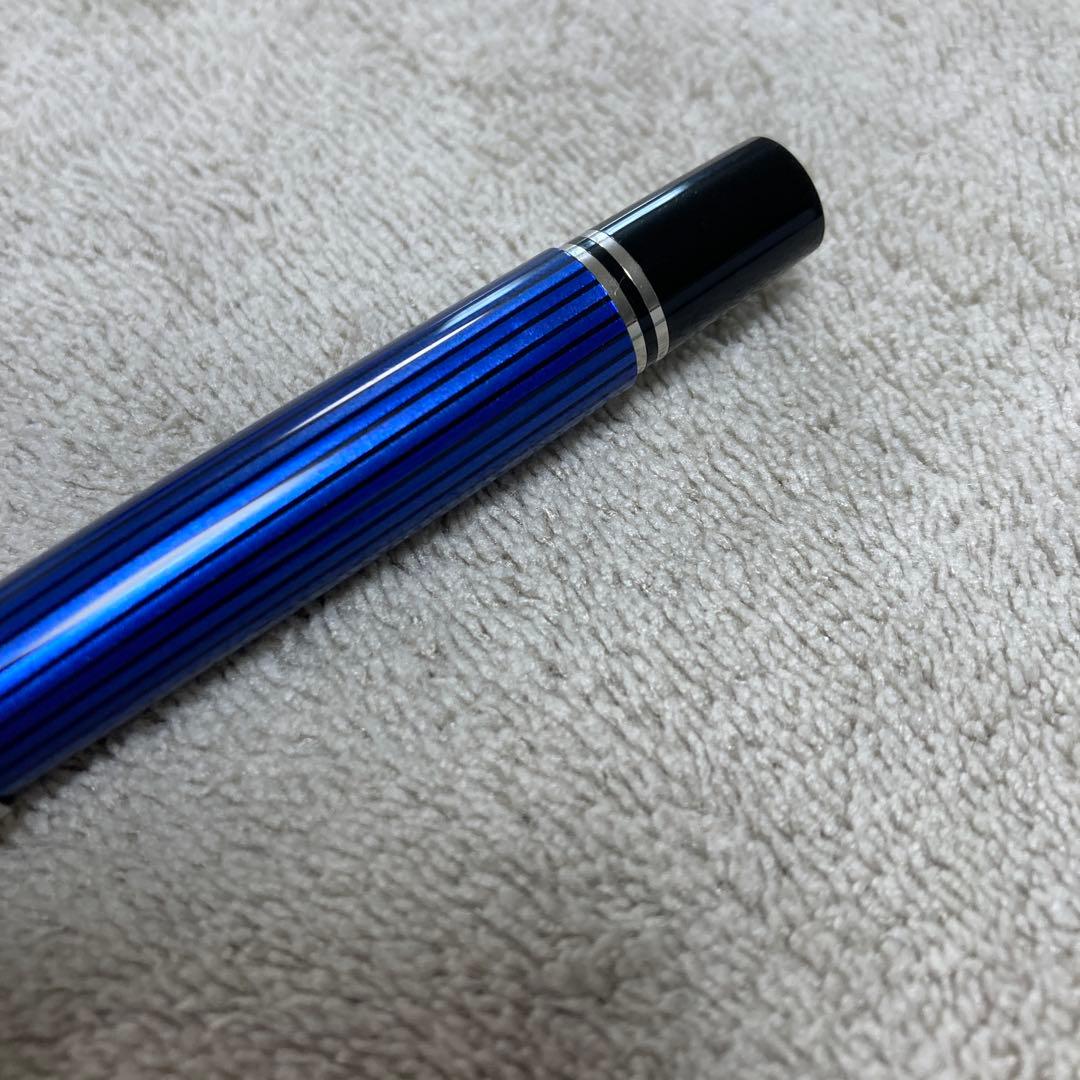 ペリカン 万年筆 EF 極細字 14K ブルー縞 スーベレーン M405