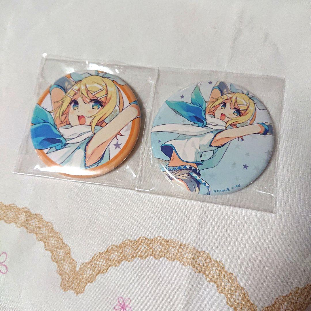 鏡音リン　缶バッジセット　雪ミクスカイタウン