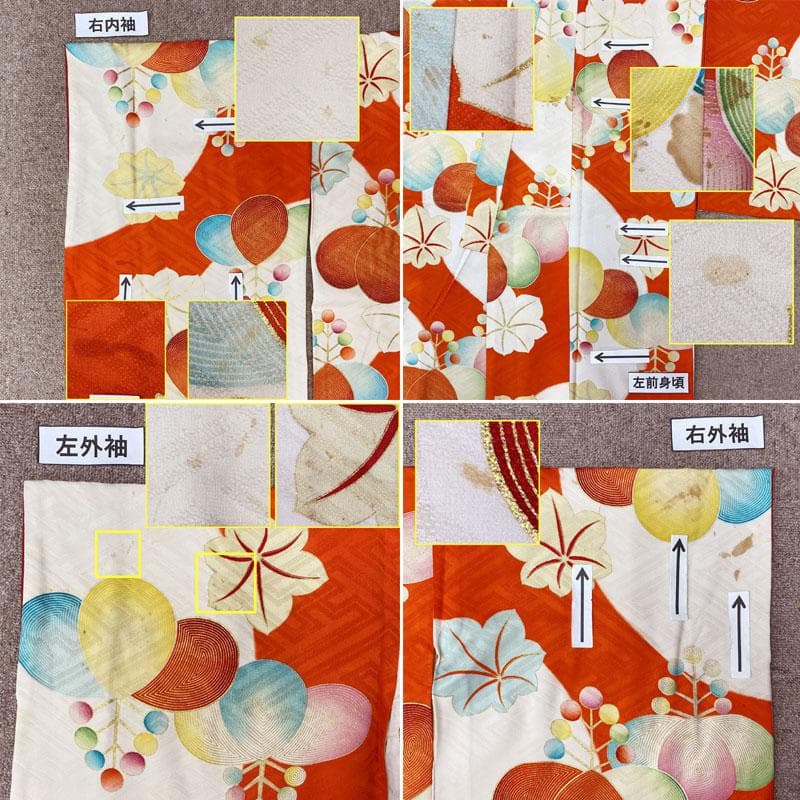 510ag40◎七五三 七歳 女児 着物&袋帯 セミアンティーク 金彩 白◎