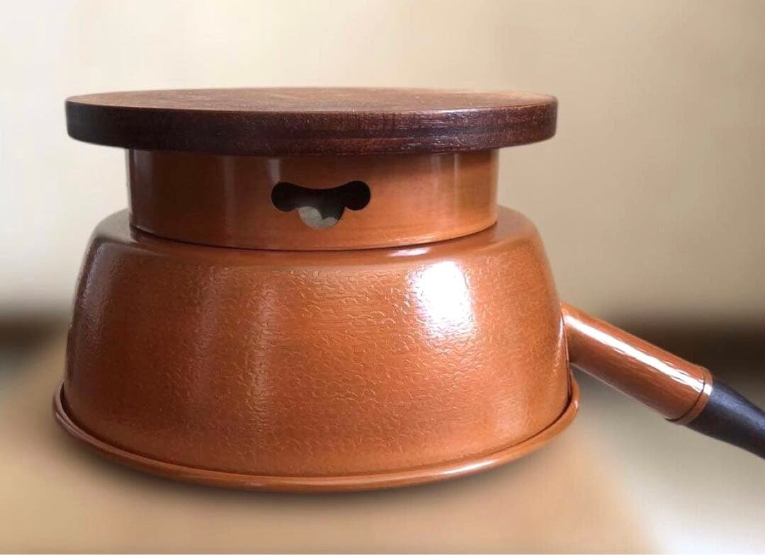 【新品】茶道具 銅製 台十能 火起し 丸型 水屋道具