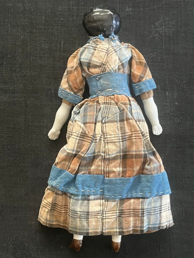 アンティークヴィンテージテディベア ぬいぐるみ陶器人形フランスレースボタンセット