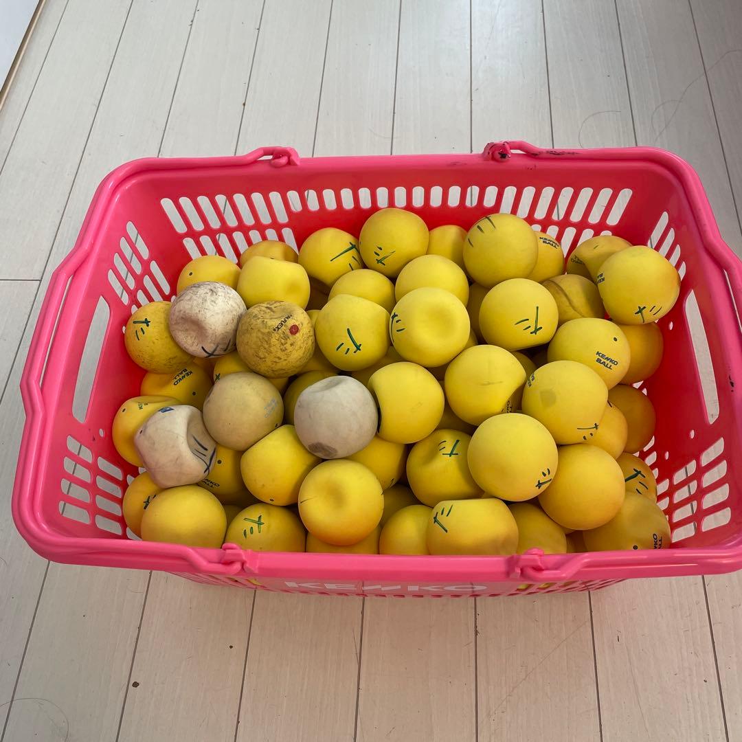 ケンコー 軟式テニスボール　カゴ付き114個