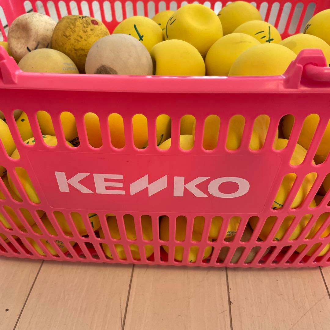 ケンコー 軟式テニスボール　カゴ付き114個