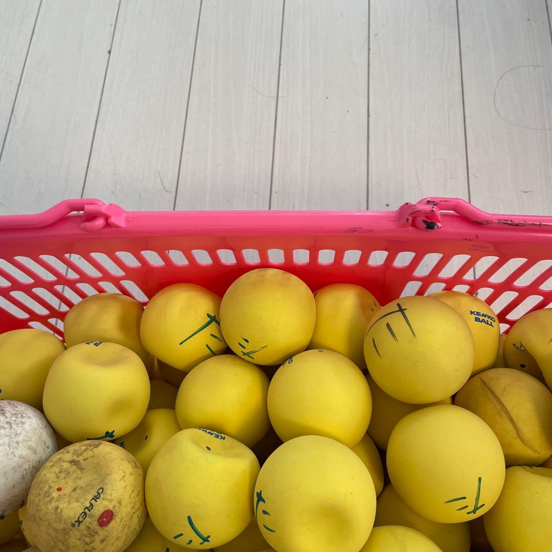 ケンコー 軟式テニスボール　カゴ付き114個