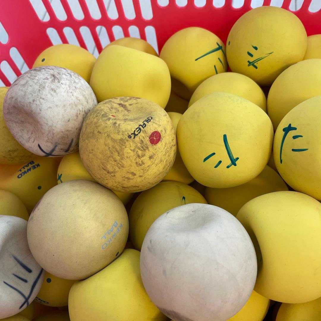 ケンコー 軟式テニスボール　カゴ付き114個