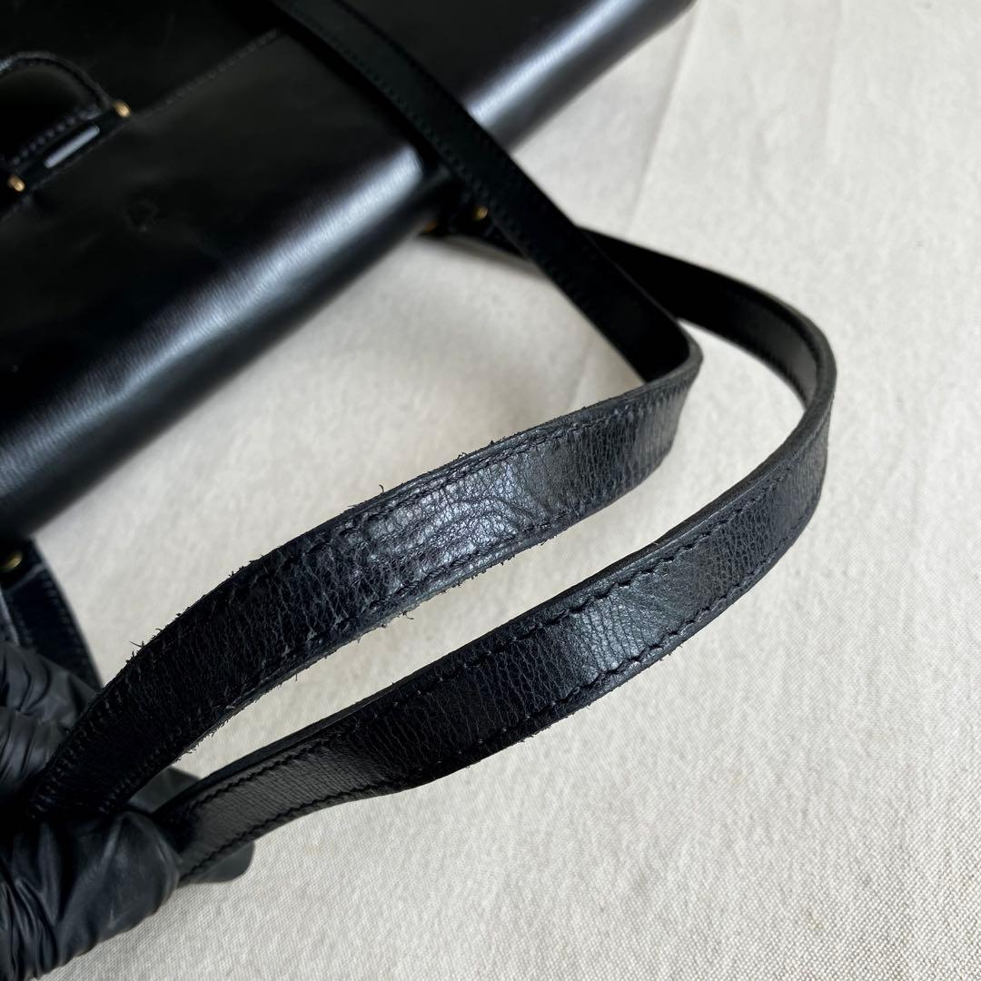 バッグ Felisi Black Leather Tote Handbag 13-44