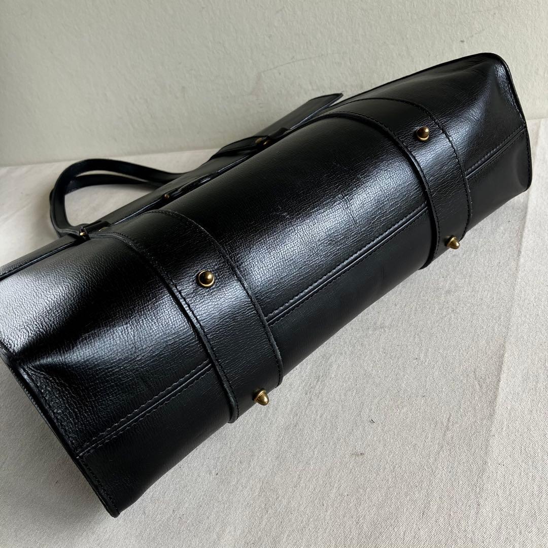 バッグ Felisi Black Leather Tote Handbag 13-44