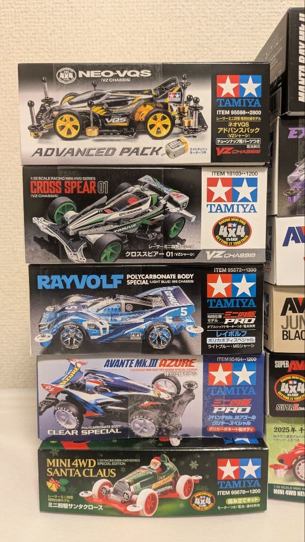 TAMIYAミニ四駆15台セット NEO VQS ADVANCED PACK 等