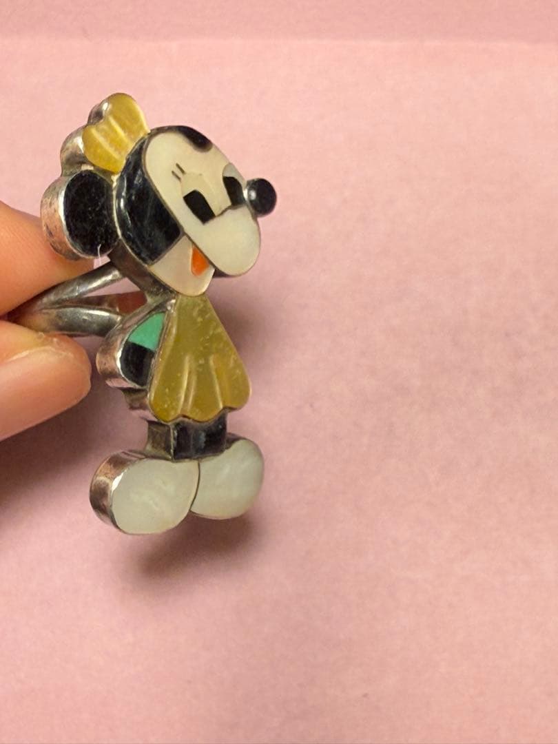 期間限定SALE:10号　ZUNI ミニーマウス　指輪　DISNEY インレイ