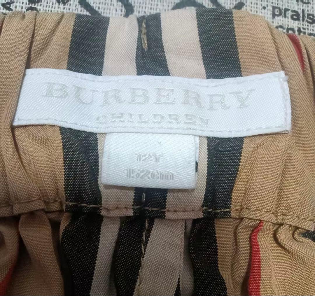 バーバリー　チルドレン ストライプ　パンツ　長ズボン　ワイドパンツ　12Y