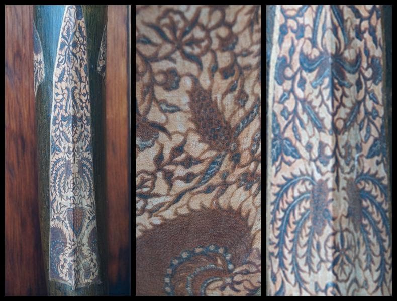 民俗バリ島 職人作品木製一刀彫り大型『イルカ』オブジェ更紗装飾 高147.5cm