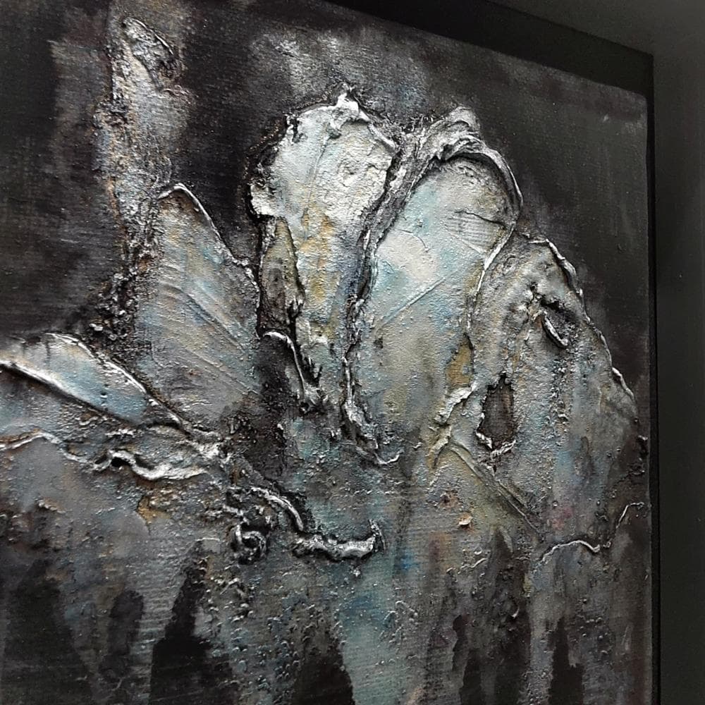 内野隆文　抽象画　F0号　絵画　現代アート　キャンバス　アクリル　美術　額縁