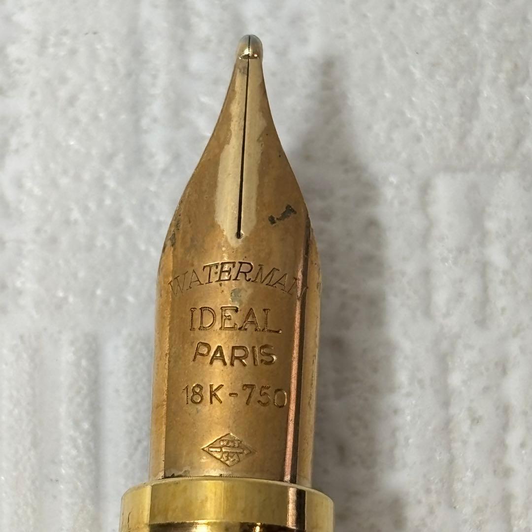 ウォーターマン waterman 万年筆 ブラウン　18K金ペン先