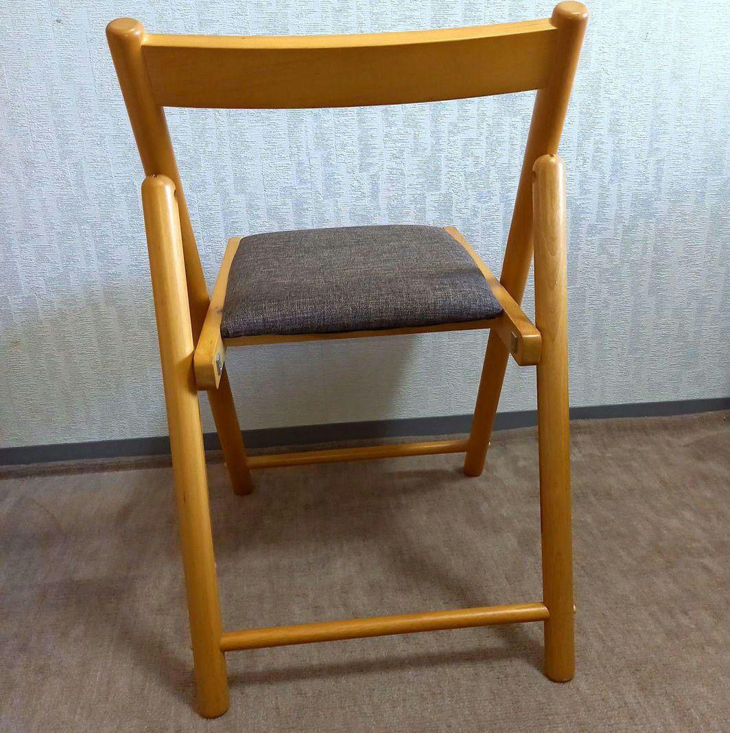 わいわい　テーブル チェア 2点セット 折りたたみ コンパクト 木製