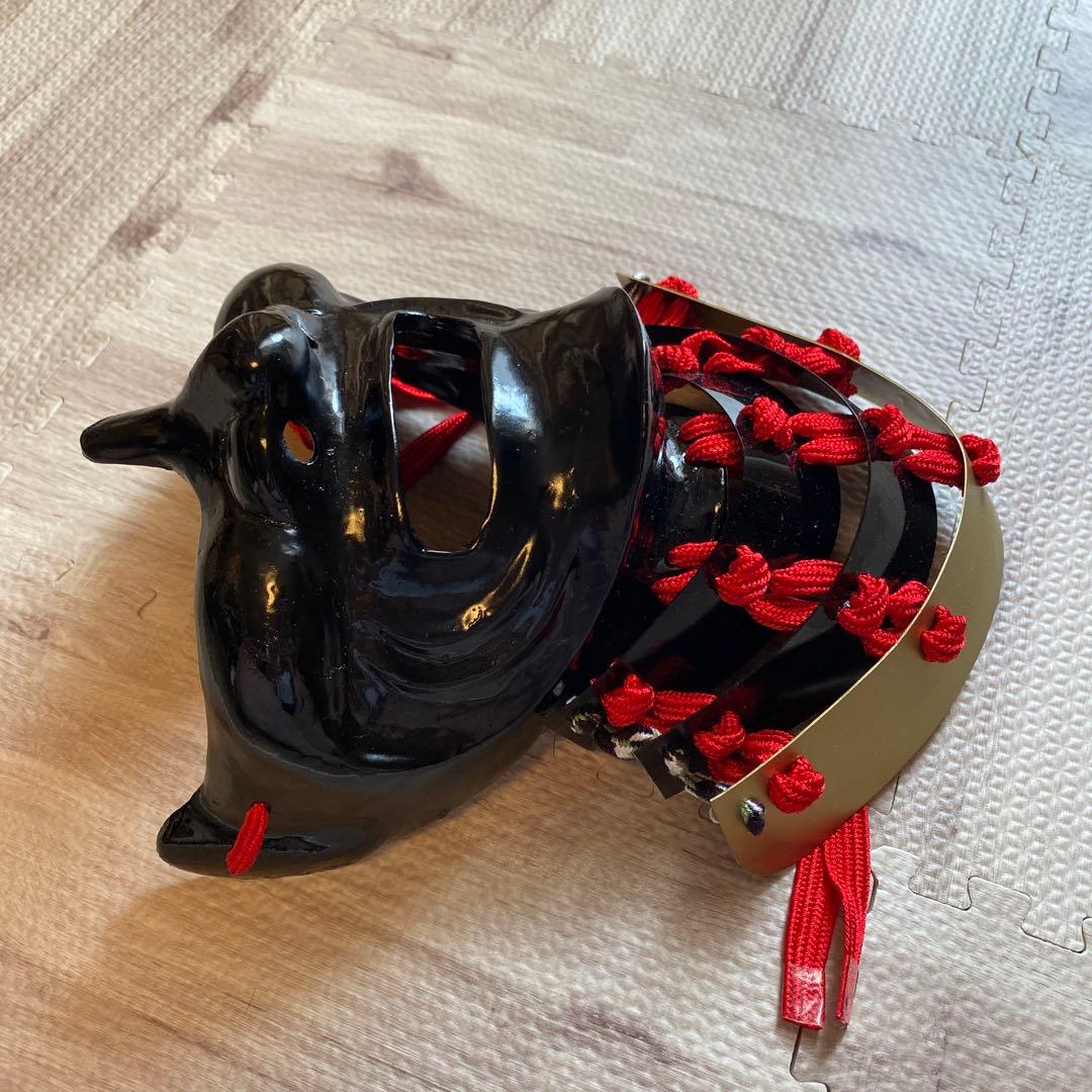 【着用可能】手作り　武具　鎧兜　甲冑　等身大　半頬　面頬　mempo 樹脂製