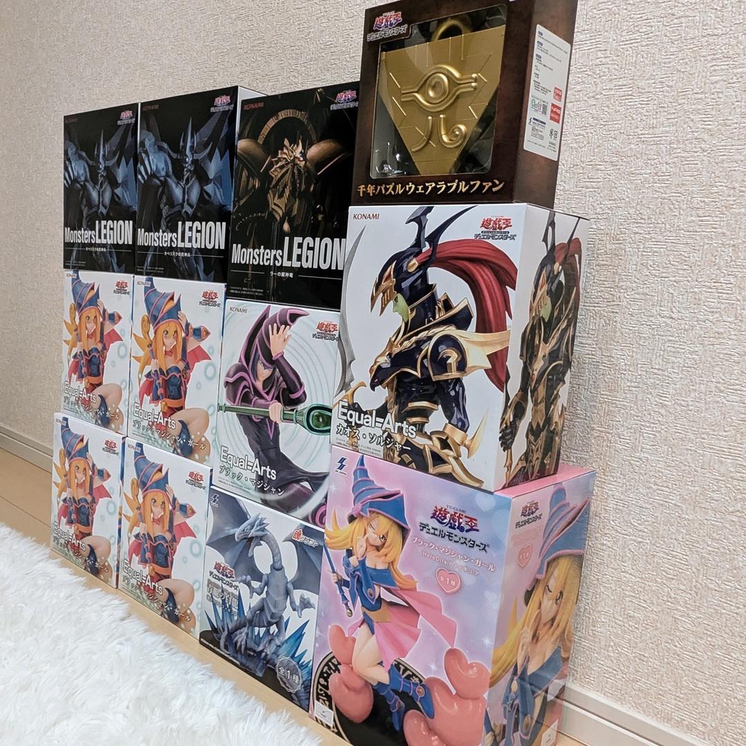 遊戯王フィギュア12点まとめ売り オベリスク ラー ブラマジガール 青眼の白龍