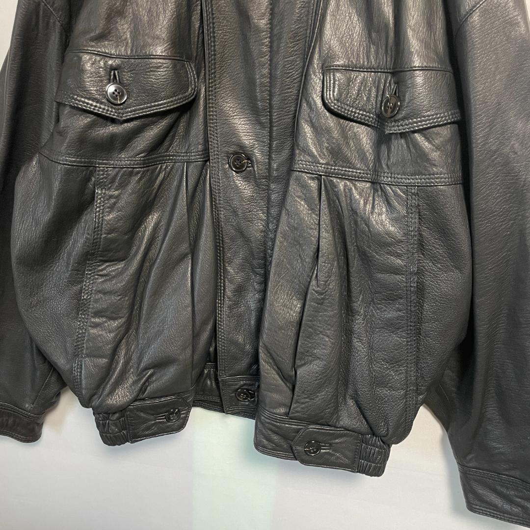 太腕　短丈　ラムレザー　ボンバージャケット　A-2　Y2K　本革　リアルレザー