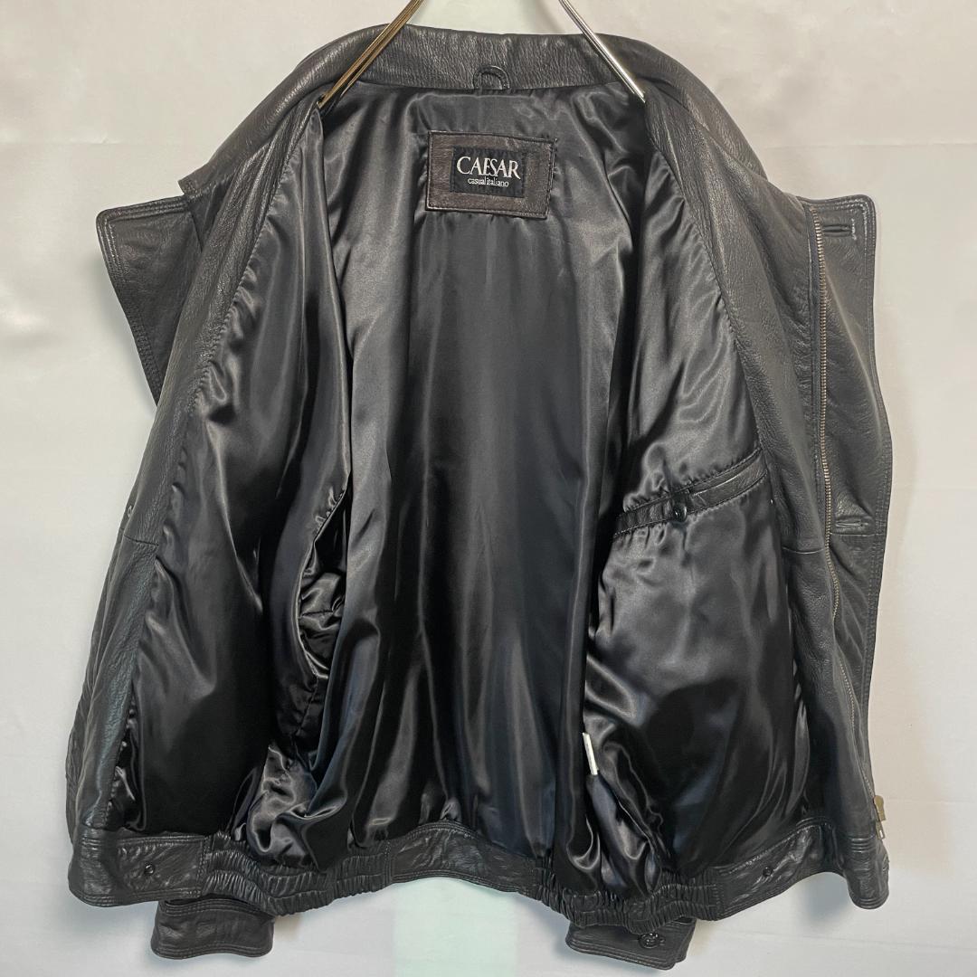 太腕　短丈　ラムレザー　ボンバージャケット　A-2　Y2K　本革　リアルレザー