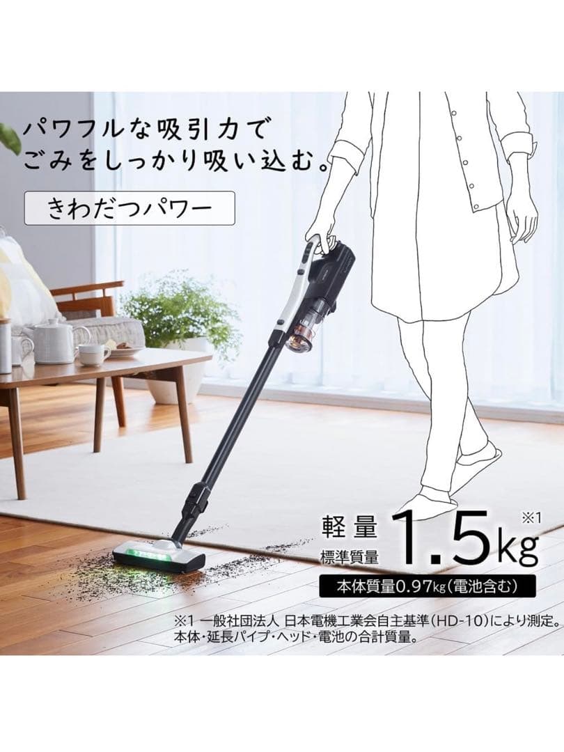 HITACHI コードレス掃除機 PV-BL30C4 ホワイト