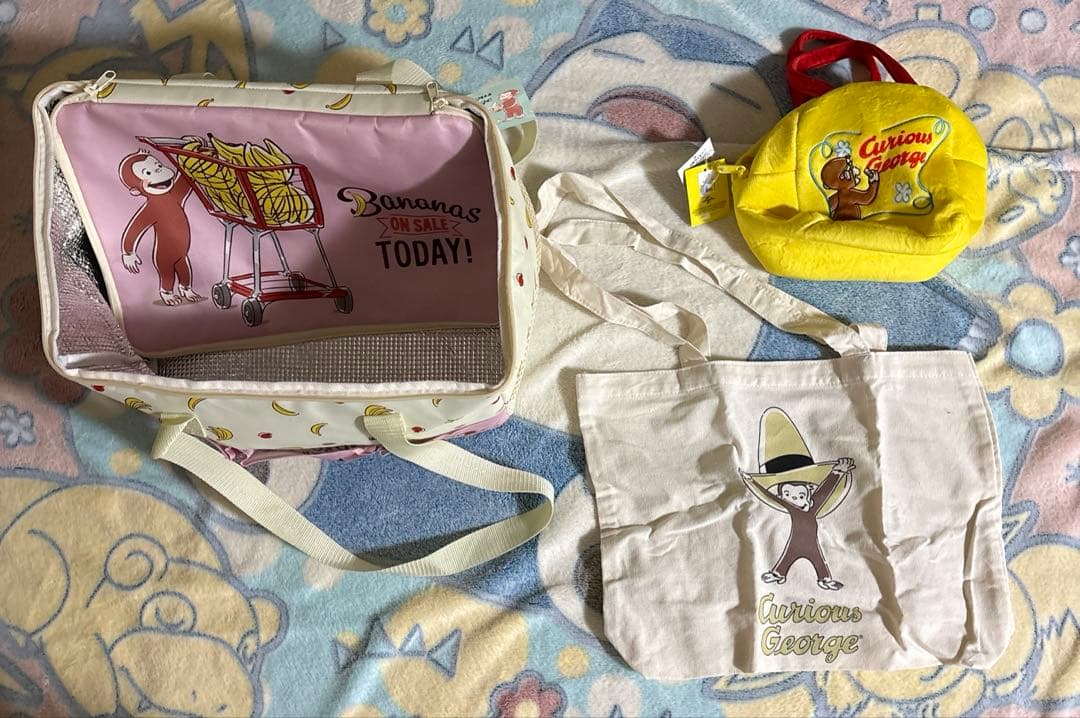 おさるのジョージ ぬいぐるみ マスコット バッグ フィギュア セット