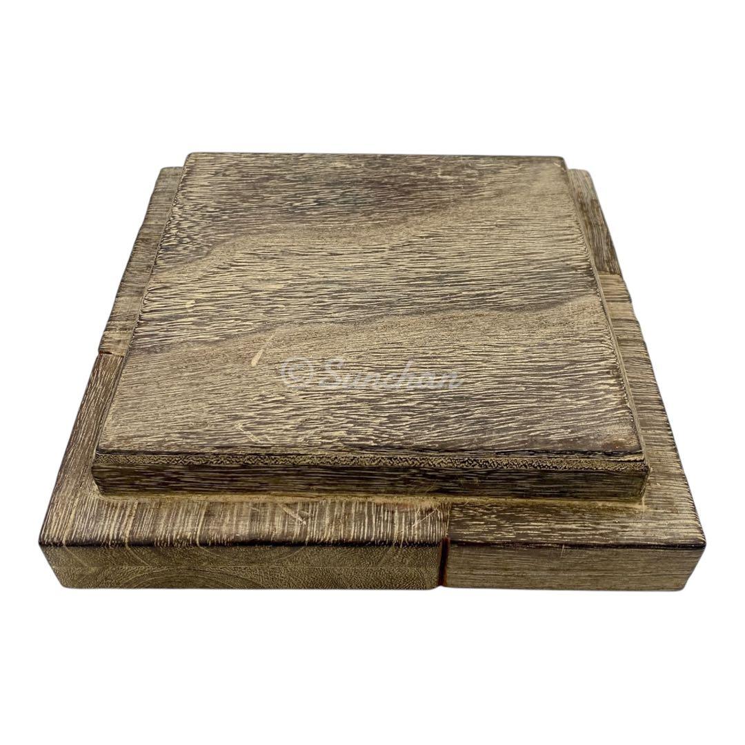 【未使用品】 九谷焼 天然木工芸と九谷焼陶磁器の灰皿 古美術品 骨董品 高島屋